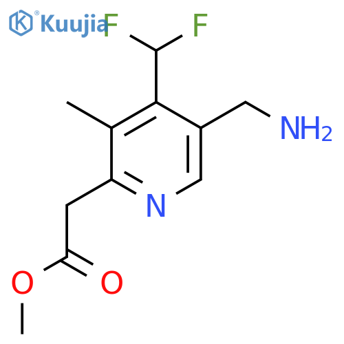 Methyl 5-(aminomethyl)-4-(difluoromethyl)-3-methylpyridine-2-acetate structure