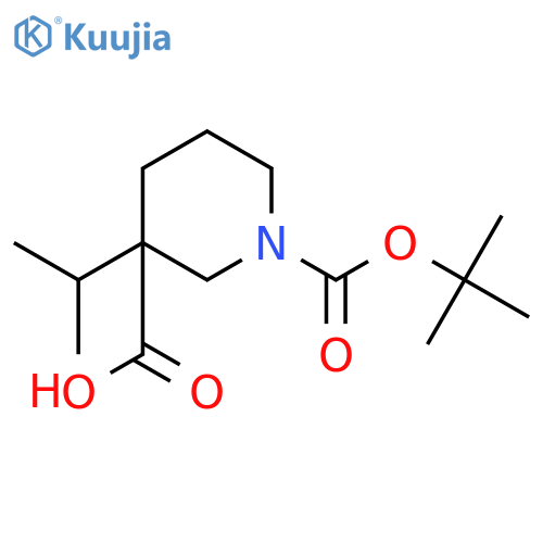1-Boc-3-isopropylpiperidine-3-carboxylic Acid structure