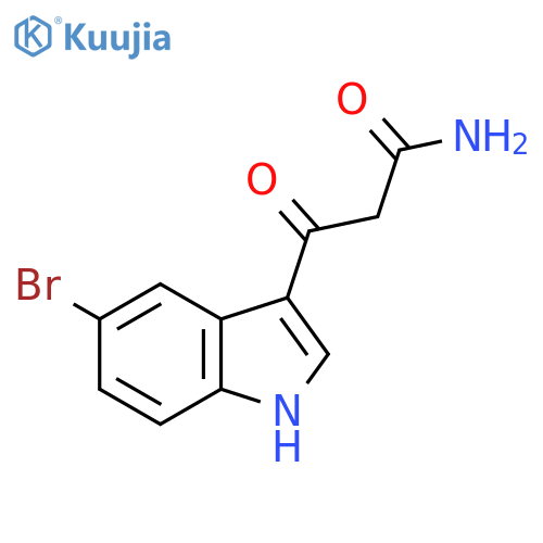 3-(5-Bromo-1H-indol-3-yl)-3-oxopropanamide structure