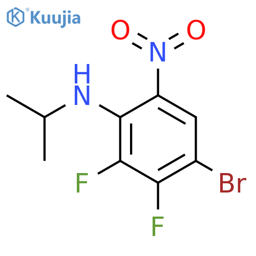 4-Bromo-2,3-difluoro-N-isopropyl-6-nitroaniline structure