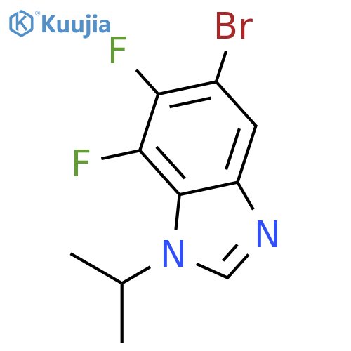 5-Bromo-6,7-difluoro-1-isopropylbenzimidazole structure