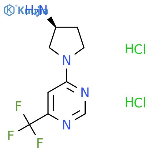 (3S)-1-[6-(Trifluoromethyl)pyrimidin-4-yl]pyrrolidin-3-amine dihydrochloride structure