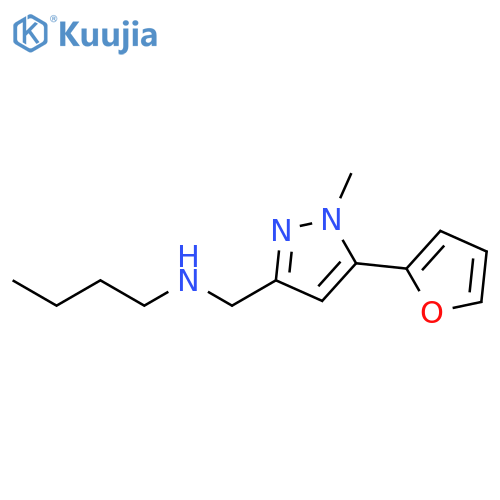 Butyl-(5-furan-2-yl-1-methyl-1H-pyrazol-3-ylmethyl)-amine structure