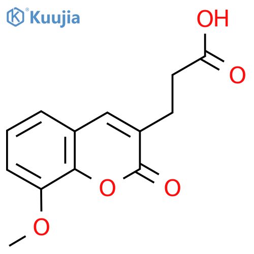 3-(8-Methoxy-2-oxo-2H-chromen-3-yl)propanoic acid structure