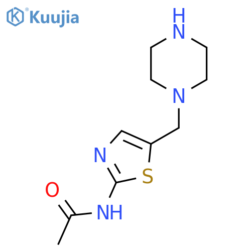 N-[5-(Piperazin-1-ylmethyl)-1,3-thiazol-2-yl]acetamide structure