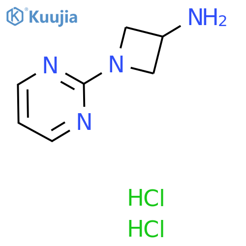 1-pyrimidin-2-ylazetidin-3-amine;dihydrochloride structure