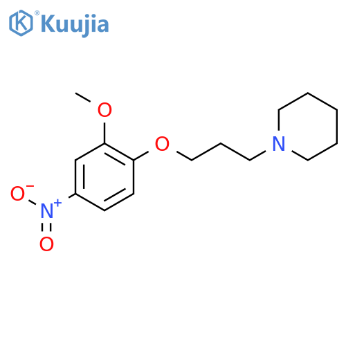 Piperidine, 1-[3-(2-methoxy-4-nitrophenoxy)propyl]- structure