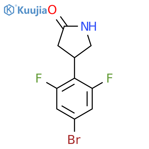 4-(4-bromo-2,6-difluorophenyl)pyrrolidin-2-one structure
