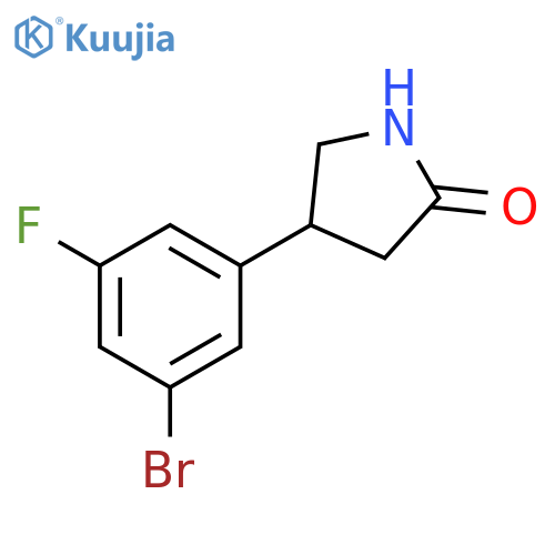 4-(3-bromo-5-fluorophenyl)pyrrolidin-2-one structure
