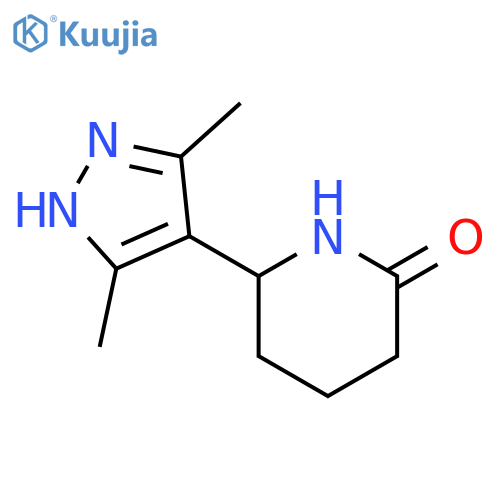 6-(3,5-dimethyl-1H-pyrazol-4-yl)piperidin-2-one structure