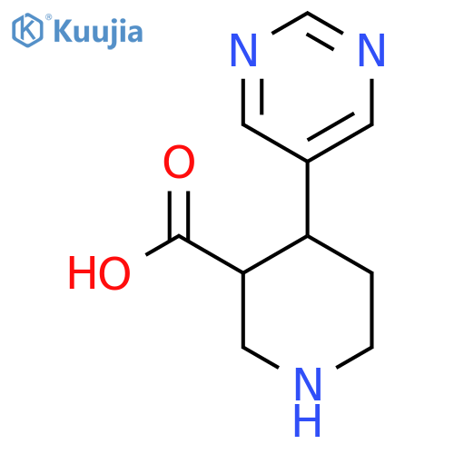 4-(pyrimidin-5-yl)piperidine-3-carboxylic acid structure