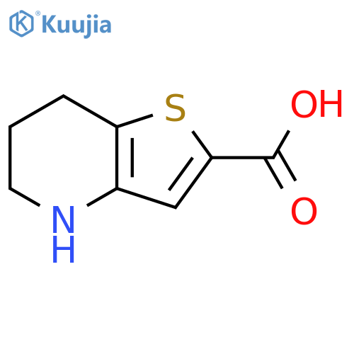 4H,5H,6H,7H-thieno3,2-bpyridine-2-carboxylic acid structure
