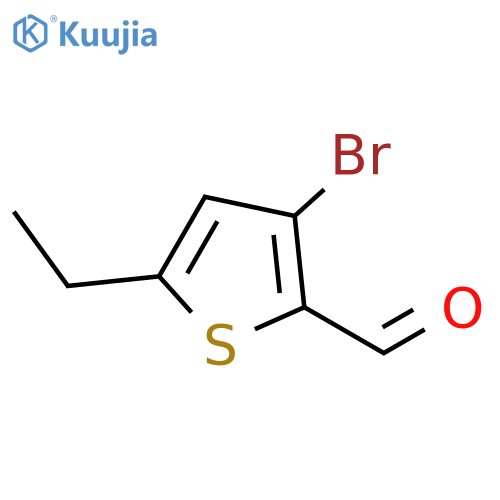3-bromo-5-ethylthiophene-2-carbaldehyde structure