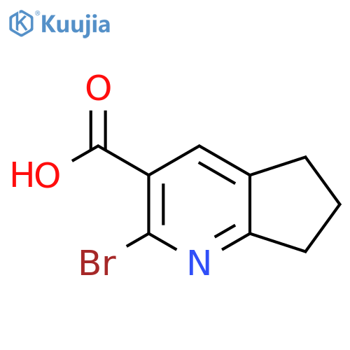 2-bromo-6,7-dihydro-5H-cyclopenta[b]pyridine-3-carboxylic acid structure