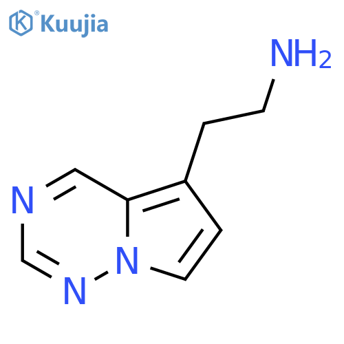 2-{pyrrolo[2,1-f][1,2,4]triazin-5-yl}ethan-1-amine structure
