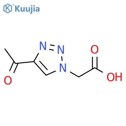2-(4-acetyl-1H-1,2,3-triazol-1-yl)acetic acid structure