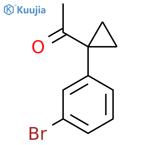 1-1-(3-bromophenyl)cyclopropylethan-1-one structure
