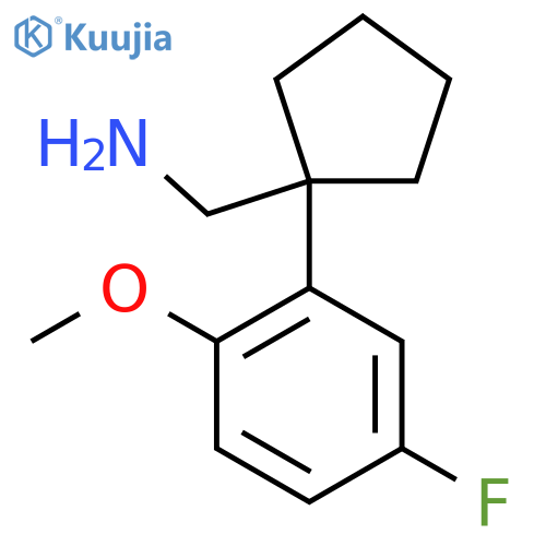 1-(5-fluoro-2-methoxyphenyl)cyclopentylmethanamine structure