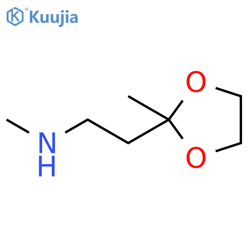 methyl[2-(2-methyl-1,3-dioxolan-2-yl)ethyl]amine structure
