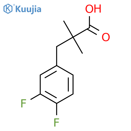 3-(3,4-difluorophenyl)-2,2-dimethylpropanoic acid structure