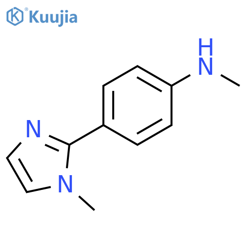 Benzenamine, N-methyl-4-(1-methyl-1H-imidazol-2-yl)- structure
