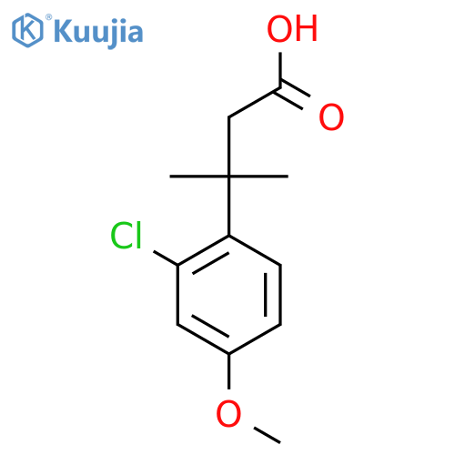 3-(2-Chloro-4-methoxyphenyl)-3-methylbutanoic acid structure