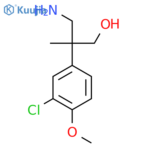 3-amino-2-(3-chloro-4-methoxyphenyl)-2-methylpropan-1-ol structure