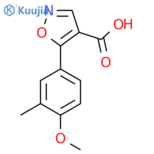 5-(4-methoxy-3-methylphenyl)-1,2-oxazole-4-carboxylic acid structure
