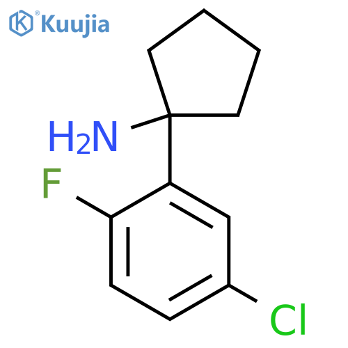 1-(5-chloro-2-fluorophenyl)cyclopentan-1-amine structure