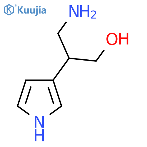 3-amino-2-(1H-pyrrol-3-yl)propan-1-ol structure