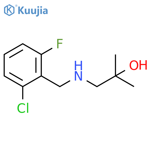 1-{(2-chloro-6-fluorophenyl)methylamino}-2-methylpropan-2-ol structure