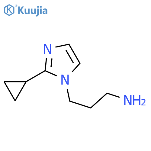 3-(2-cyclopropyl-1H-imidazol-1-yl)propan-1-amine structure