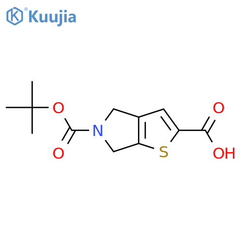 5-(tert-butoxy)carbonyl-4H,5H,6H-thieno2,3-cpyrrole-2-carboxylic acid structure