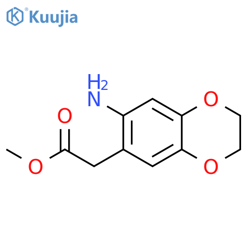 methyl 2-(7-amino-2,3-dihydro-1,4-benzodioxin-6-yl)acetate structure