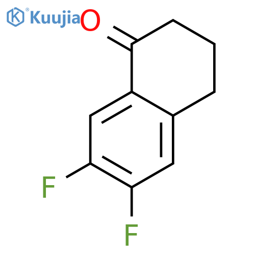 6,7-difluorotetralin-1-one structure