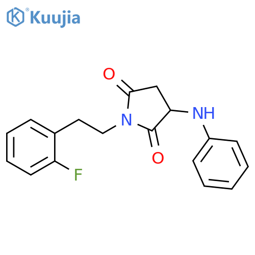1-2-(2-fluorophenyl)ethyl-3-(phenylamino)pyrrolidine-2,5-dione structure