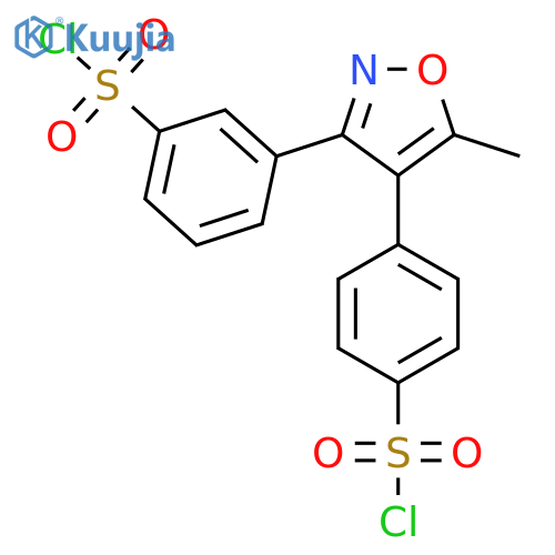 3-4-4-(Chlorosulfonyl)phenyl-5-methyl-3-isoxazolylbenzenesulfonyl Chloride structure