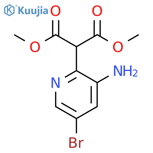 1,3-Dimethyl 2-(3-amino-5-bromopyridin-2-yl)propanedioate structure
