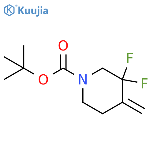 tert-butyl 3,3-difluoro-4-methylidenepiperidine-1-carboxylate structure