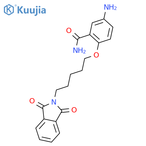 5-amino-2-{[5-(1,3-dioxo-1,3-dihydro-2H-isoindol-2-yl)pentyl]oxy}benzamide structure