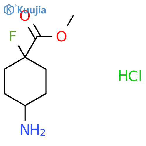 methyl 4-amino-1-fluoro-cyclohexanecarboxylate;hydrochloride structure