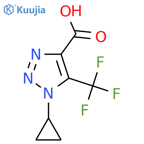 1-Cyclopropyl-5-(trifluoromethyl)-1H-1,2,3-triazole-4-carboxylic acid structure
