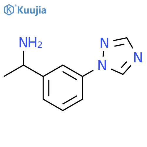1-3-(1H-1,2,4-triazol-1-yl)phenylethan-1-amine structure