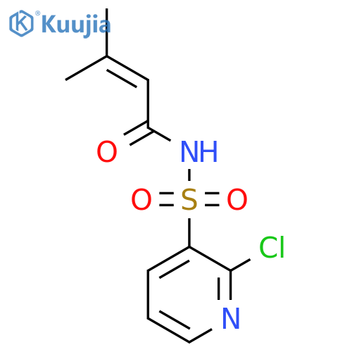 N-(2-chloropyridin-3-yl)sulfonyl-3-methylbut-2-enamide structure