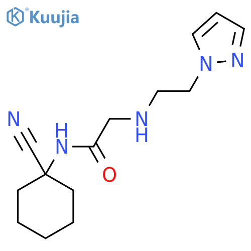 N-(1-cyanocyclohexyl)-2-{2-(1H-pyrazol-1-yl)ethylamino}acetamide structure