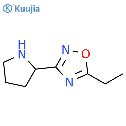 5-ethyl-3-(pyrrolidin-2-yl)-1,2,4-oxadiazole structure