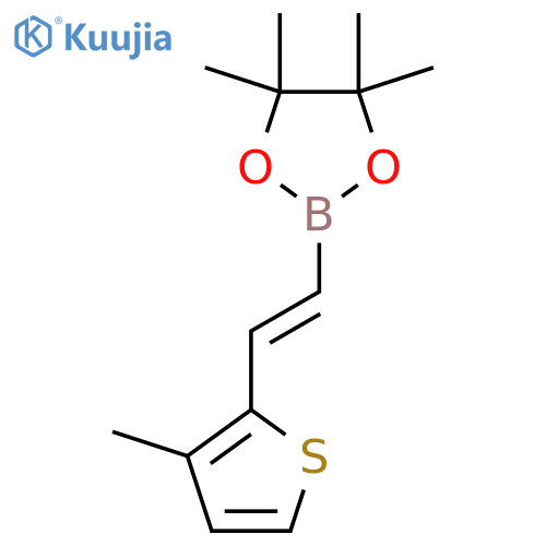 4,4,5,5-Tetramethyl-2-[2-(3-methylthiophen-2-yl)ethenyl]-1,3,2-dioxaborolane structure