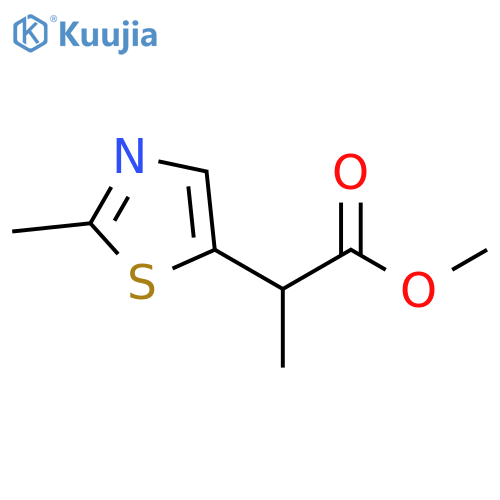 methyl 2-(2-methyl-1,3-thiazol-5-yl)propanoate structure