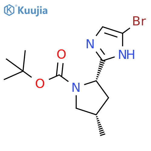 tert-butyl (2S,4S)-2-(5-bromo-1H-imidazol-2-yl)-4-methyl-pyrrolidine-1-carboxylate structure