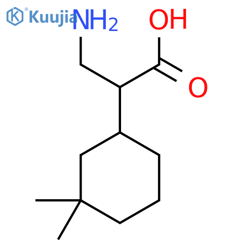 3-amino-2-(3,3-dimethylcyclohexyl)propanoic acid structure